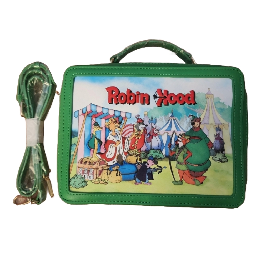 Loungefly Disney Robin Hood Green Crossbody Bag Lunch Box